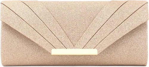 Naimo Bolso de mano brillante para mujer, bolso de noche para fiesta, cóctel, boda, elegancia, sobre
