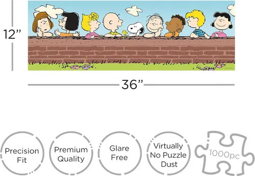 Miniatura 2 de AQUARIUS Peanuts Puzzle (rompecabezas delgado de 1000 piezas) – Mercancía y coleccionables de cacahuetes con licencia oficial – sin deslumbramiento