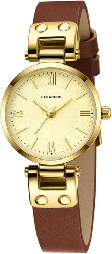 Miniatura 9 de NN BEN NEVIS Relojes para mujer elegante clásico pequeño reloj de cuero dorado Easy Reader Relojes de pulsera para mujer