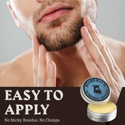Miniatura 4 de Striking Viking Bálsamo para barba para hombres – Acondicionador para barba sin enjuague – Bálsamo de peinado hecho con mantequilla de barba