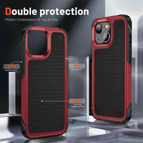 Miniatura 5 de Funda diseñada para iPhone 14 Plus, regalo 2 en 1, protección contra caídas de grado militar, resistente a prueba de golpes, para iPhone 14 Plus