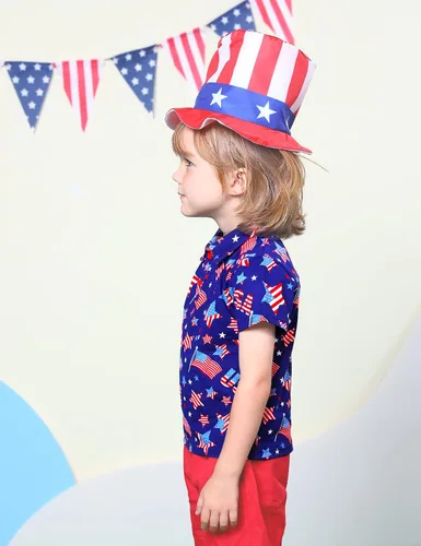 Miniatura 3 de COSLAND Sombrero para bebé del 4 de julio para niños, sombrero de tío Sam, multicolor, 1-3T
