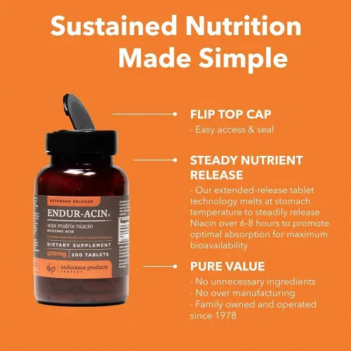 Miniatura 9 de ENDUR-C® - Suplemento de vitamina C de liberación sostenida de 1000 mg para una absorción óptima* - 150 tabletas y niacina ENDUR-ACINA - Vitamina B3