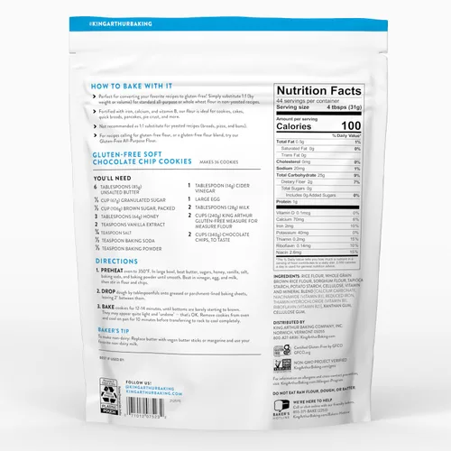 Miniatura 2 de King Arthur Harina sin gluten para pizza: Masa crujiente estilo napolitano - Caja de 32 oz, perfecta para hornear sin gluten, apta para celíacos