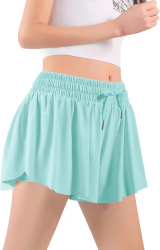 Miniatura 6 de Auranso Pantalones cortos fluidos con bolsillo 2 en 1 para niñas