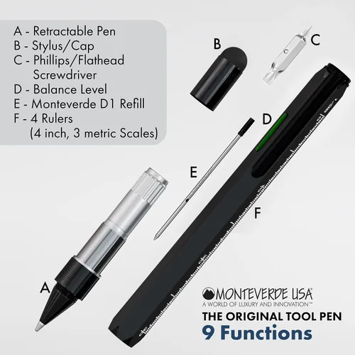 Miniatura 3 de Monteverde, pluma táctil, estilo herramienta, Negro