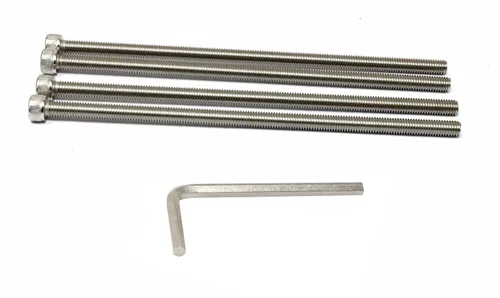 Miniatura 142 de iexcell 25 piezas M4 x 60/65/70/75/3.150 in paso de rosca 0.028 in acero inoxidable 304 cabeza hexagonal Tornillos Tornillos surtido Kit
