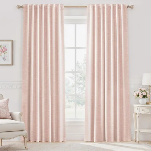 Miniatura 43 de Cortinas opacas de 54 pulgadas de largo para dormitorio, sala de estar, cortinas beige con aislamiento térmico, oscurecimiento de la habitación
