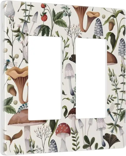 Miniatura 107 de Placa Decorativa de Pared Beige Boho de Mediados de Siglo Sol Abstracto 1-Gang Retro Años 70 Arte Geométrico Moderno con Arco Eléctrico Interruptor