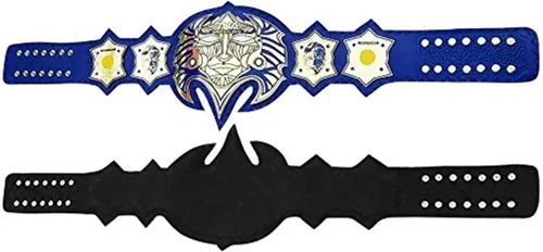 Miniatura 3 de TNA Jeff Hardy Immortal Champion Cinturón Adulto Tamaño Placas Metal Placas Cuero, Azul