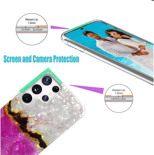 Miniatura 3 de Funda protectora para Samsung Galaxy S22 Ultra para niñas y mujeres, carcasa protectora de TPU suave con purpurina para Galaxy S22 Ultra, elegante