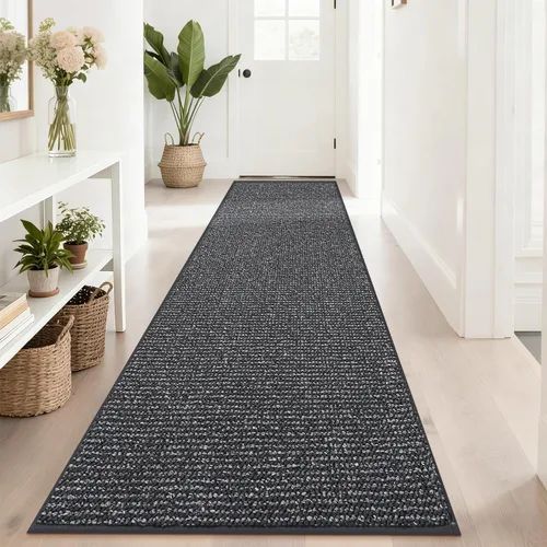 Miniatura 24 de BEQHAUSE Alfombra de Entrada de 20"x32" Tapete Interior para Puerta Antideslizante Lavable, Alfombras de Pasillo Absorbentes y Resistentes a Manchas