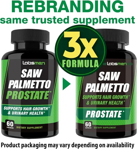 Miniatura 6 de 3X Formula - Suplementos naturales para la salud de la próstata para hombres, Saw Palmetto para reducir los viajes nocturnos al baño +