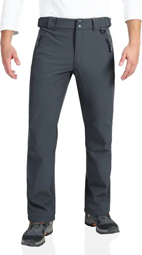 Outdoor Ventures Lite - Pantalones deportivos impermeables y resistentes al viento para hombre, con forro polar, para senderismo, esquí, nieve,