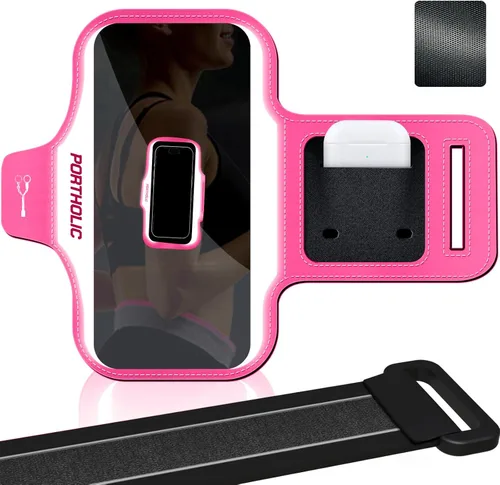 Miniatura 9 de PORTHOLIC 2026 Running Armband Water Resistant Sports Phone Holder Case with Extension Strap,Card Slot Up to 6.9" Phone for iPhone 17/16/15/14/13