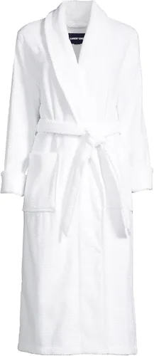 Miniatura 4 de Lands' End Bata de baño larga de toalla de algodón para mujer