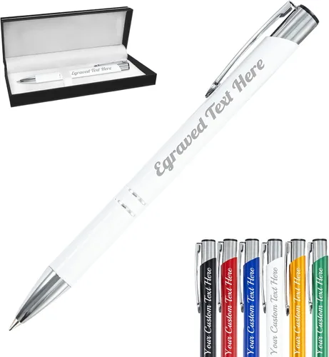 Miniatura 25 de Bolígrafos personalizados a granel con grabado sin nombre, bolígrafo de impresión personalizada, bolígrafo de metal pastel, regalo personalizado