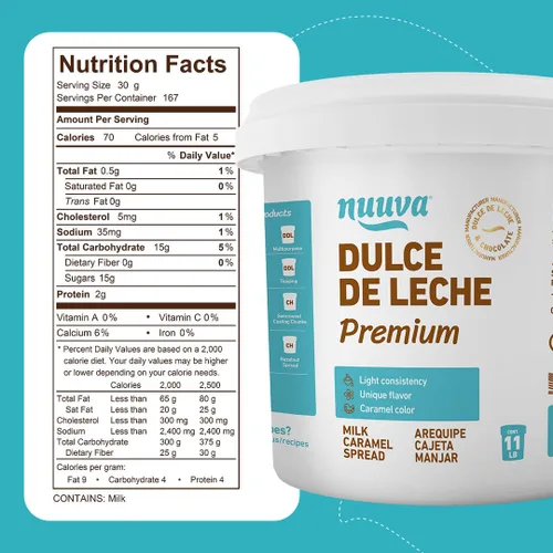 Miniatura 2 de Nuuva Foods Premium Dulce de Leche – Auténtico caramelo cremoso para untar – Perfecto para postres, hornear y untar, caramelo, jarabe de caramelo