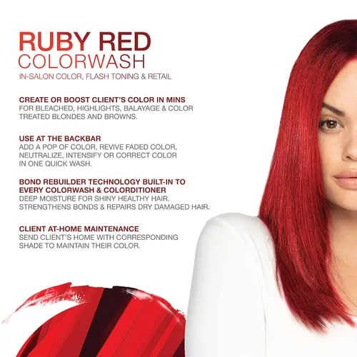 Miniatura 2 de Celeb Luxury Colorwash Color Depositing Shampoo - Color Refresher, Vegan Hair Dye, Bondfix Bond Rebuilder, Viral and Gem Lites Rubí