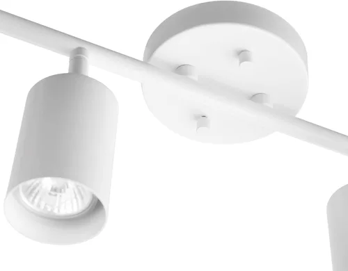 Miniatura 6 de GLOBE Electric 57011 Iluminación de riel de 4 luces, acabado blanco mate, cabezales cilíndricos ajustables, base GU10, regulable, diseño moderno