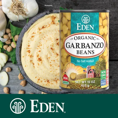 Miniatura 5 de Eden Garbanzos orgánicos, garbanzos, lata de 15 onzas (paquete de 12), sin sal añadida, sin OMG, sin gluten, vegano, kosher, cultivado en Estados