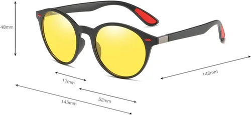 Miniatura 5 de Lector de visión nocturna redondo vintage para hombre, aumento antirreflejo, conducción nocturna, lentes de lectura bifocales amarillos para mujeres