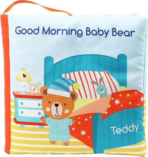 Miniatura 8 de bebe mondo Oso de peluche con espejo, libros suaves y arrugados para bebés de 0 a 3 a 6 a 12 meses, juguete sensorial para bebés, juguete de espejo