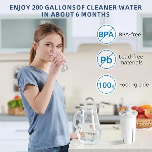 Miniatura 6 de Filtro de agua de repuesto para jarras y diapensores Brita Atand, 3 paquetes de filtros de agua para Brita OB03, Classic 35557, Mavea 107007 por