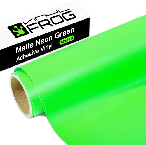 Miniatura 12 de VINYL FROG Rollo de vinilo adhesivo verde oliva de 12 pulgadas x 10 pies, vinilo verde oliva para manualidades, vinilo permanente verde mate