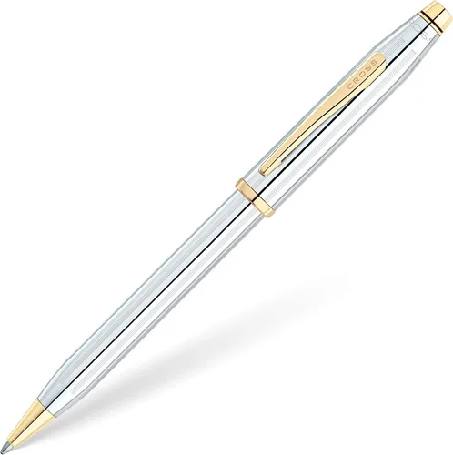 Miniatura 27 de Cross Century II - Bolígrafo de punta Selectip, lacado negro con detalles chapados en oro de 23 quilates
