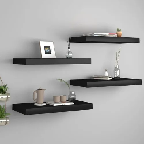 Miniatura 134 de Estantes flotantes de pared, juego de 4 estantes decorativos para montar en la pared, estante colgante con soportes invisibles para decoración