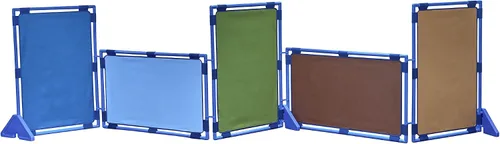 Miniatura 19 de Children's Factory Juego de 3 paneles de juego rectangulares, panel divisor de habitación para niños, partición de aula, pantalla independiente