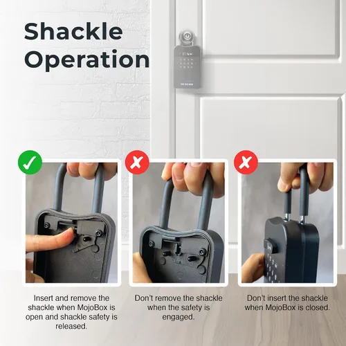 Miniatura 5 de MojoBox, Caja de seguridad digital, caja de bloqueo con llave Bluetooth, la aplicación iOS/Android genera de forma remota códigos de acceso sin