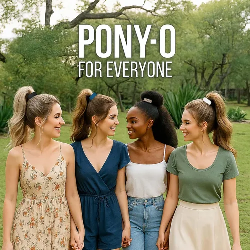 Miniatura 6 de 2 coletas flexibles PONY-O extra grandes, soportes para cola de caballo: para cabello muy grueso o pesado, seguro, cómodo y no dañino accesorios