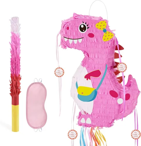 Miniatura 15 de WERNNSAI - Piñata de sirena plegable, piñata de cumpleaños con flecos que incluye cuerda para jalar, venda y bate. Decoraciones