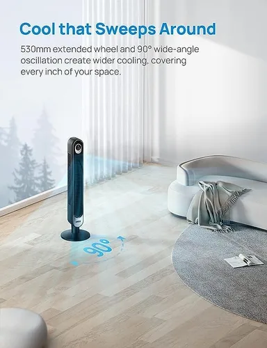 Miniatura 3 de Dreo Ventilador de torre inteligente, control de voz WiFi, para dormitorio interior y oficina en casa, calentadores de espacio Dreo
