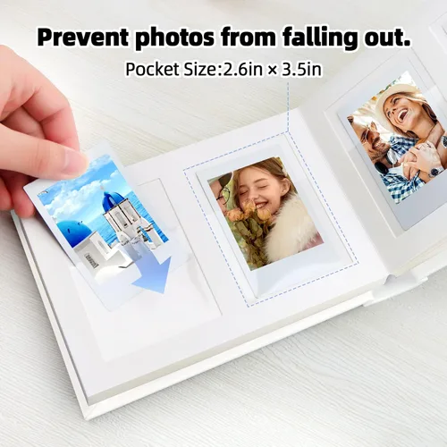 Miniatura 9 de Polaroid - Paquete de 2 álbumes de fotos con espacio de escritura, ventana frontal, álbumes de fotos Polaroid de 3 pulgadas para cámara instantánea
