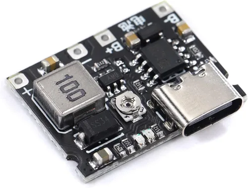 Miniatura 2 de Teyleten Robot 18650 Li-ion 3.7V 4.2V Cargador de batería DC-DC Step Up Boost Module TP4056 DIY Kit Piezas Tipo-C 10pcs