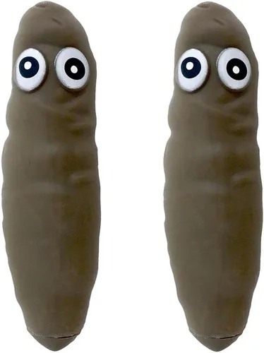 Miniatura 10 de Paquete de 3 Juguetes Novedosos Divertidos Elásticos Sensoriales para Aliviar el Estrés con Forma de Caca, Broma Engañosa Fidget para Ansiedad