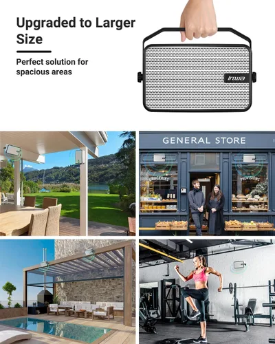 Miniatura 11 de Inwa Altavoces Bluetooth para exteriores, IPX5 resistente al agua de 400 W, potente sistema de sonido para interiores y exteriores, sincronización