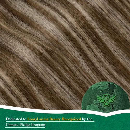 Miniatura 7 de Easyouth Extensión de cola de caballo de cabello humano marrón ombré, extensión de colas de caballo, extensiones de cola de caballo de color marrón