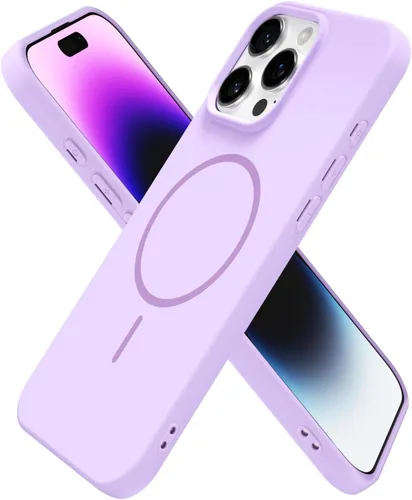 Miniatura 186 de oakxco Funda de silicona Mag Safe para iPhone 17 Pro Max, funda magnética delgada y fina compatible con carga inalámbrica MagSafe, bonita funda Negro