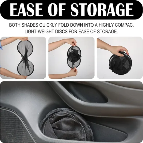 Miniatura 5 de Tallew Paquete de 4 parasoles magnéticos para ventana de coche adhesivo para protección solar para bebé, cubierta lateral de ventana, parasol
