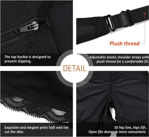Miniatura 2 de Faja moldeadora de cuerpo completo para mujer, con control de abdomen, sin costuras, adelgazante, levantador de glúteos, talla grande