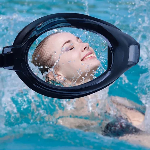 Miniatura 4 de Flotadores inflables de natación, sin fugas, antiniebla, gafas de natación para adultos, hombres y mujeres Púrpura