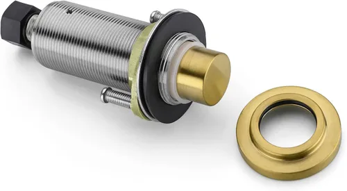Miniatura 6 de Kit de interruptor de aire SinkTop con botón largo de latón dorado (latón completo) para eliminación de basura Champagne bronce