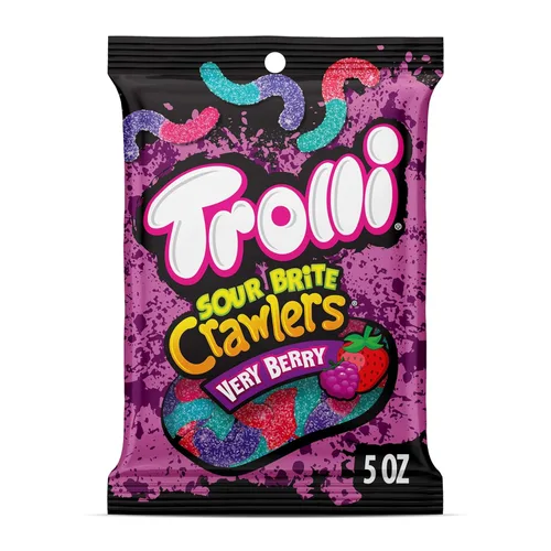 Trolli - Sour Brite Crawlers, sabor Very Berry, 5 onzas.