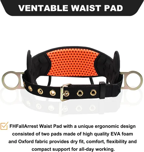 Miniatura 5 de Arnés de Seguridad Cinturón de Escalada - Cinturón de Seguridad con Hebilla de Lengüeta con Almohadilla de Cintura Ventilable y que Absorbe