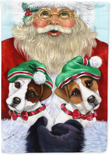 Miniatura 50 de Caroline's Treasures PPP3097CHF - Pijama de Navidad con diseño de bulldog francés para colgar en la pared, poliéster, tamaño de casa, multicolor