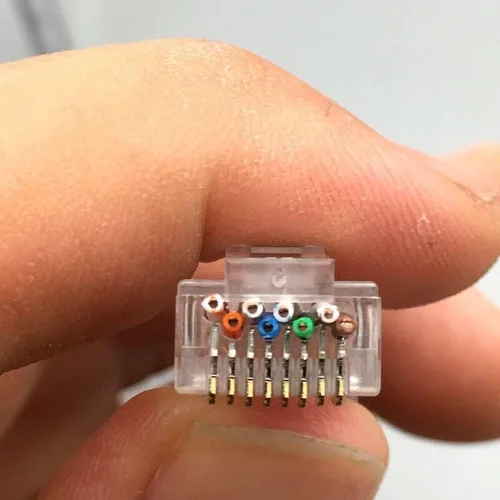 Miniatura 7 de RJ45 CAT6 CAT6A - Conector de paso de 23 AWG, paquete de 50 cables - End Bold Ethernet 8P8C - Enchufe modular chapado en oro